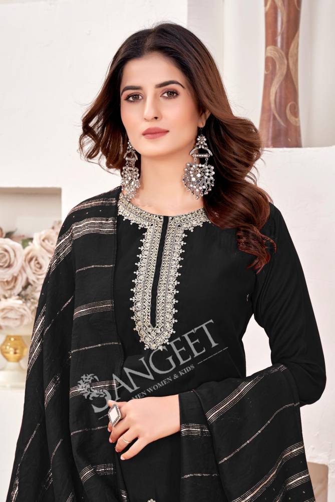 Shakti By Sangeet Roman Silk Designer Kurti With Bottom Dupatta Wholesale Price In Surat